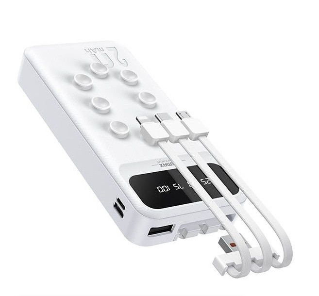 20000mAh 2.1A Cabled Power Bank