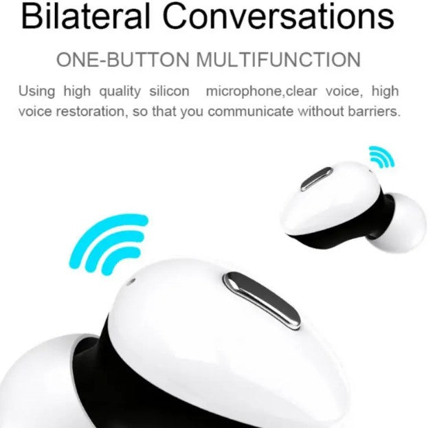 T2 Mini Bluetooth 5.0 Earphone Wireless Headphones with charging box - White