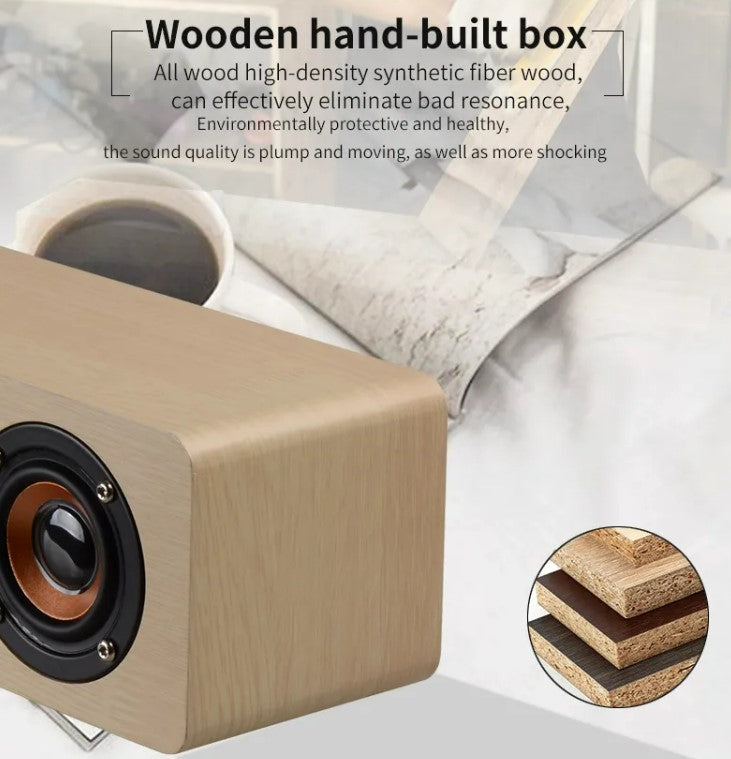 Portable Home Theater Bluetooth Speaker for TV speaker AUX USB - Brown