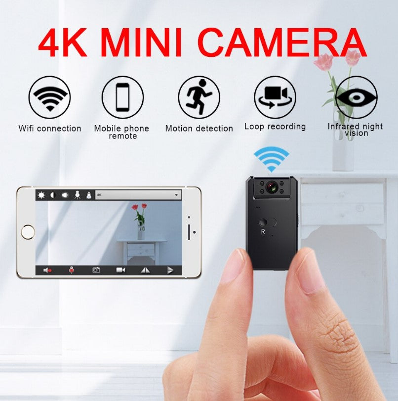 4K Mini Camera Wireless Camcorder