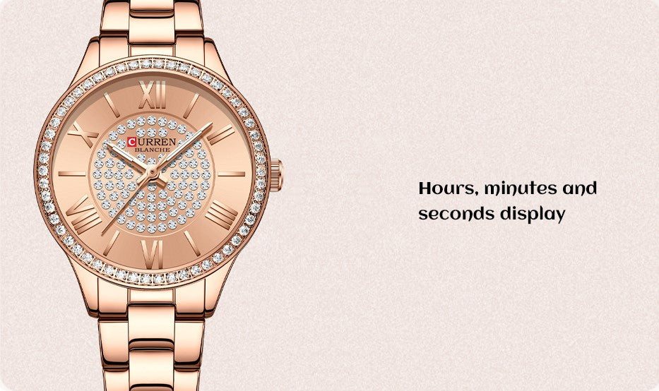 CURREN Ladies Steel Watch - Gold White