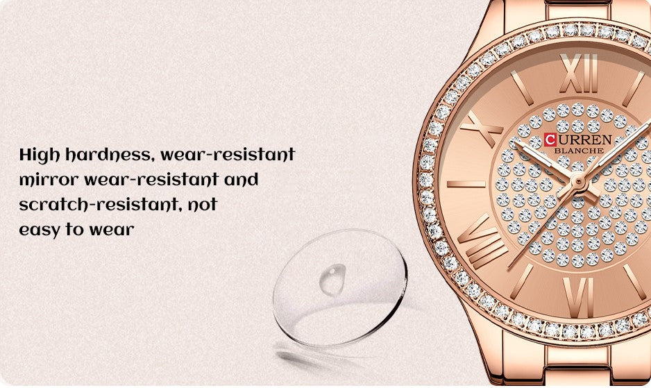 CURREN Ladies Steel Watch - Gold White