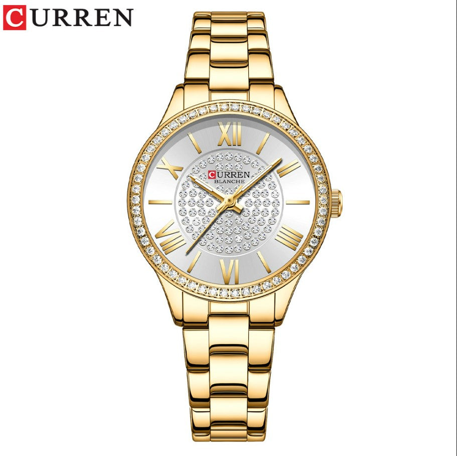 CURREN Ladies Steel Watch - Gold White
