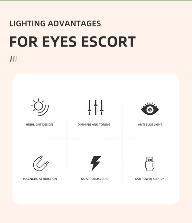 Table Lamp Led Cool Eye Protection Night Light - White