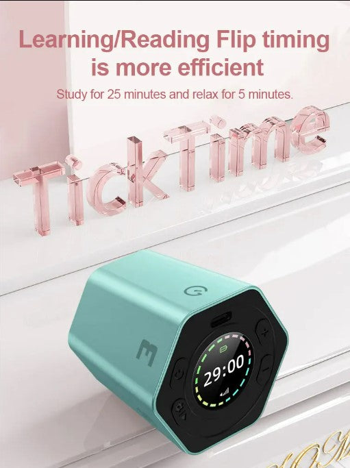 Hexagon Digital Clock Timer Magnetic Cubes Timer - Black