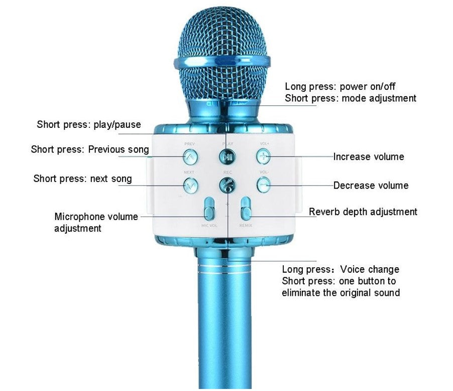 Wireless Bluetooth Karaoke Microphone & Speaker